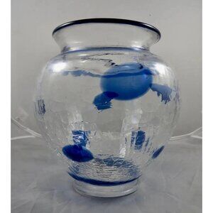 Large Hand Blown Art Glass Vase by Lisa Aronzon